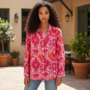 Jones New York Tie-dye Button-Down Shirt